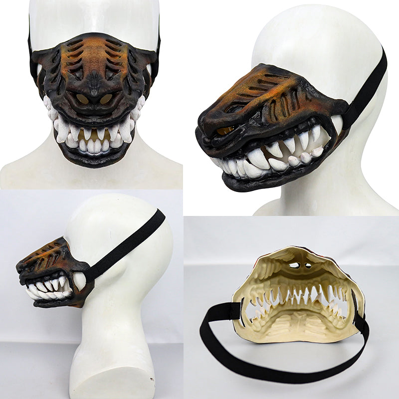 Muselière Dinosaure pour Chien – Masque Latex Dents Mobiles, Déguisement Halloween & Cosplay Animal, Tailles S à XXL