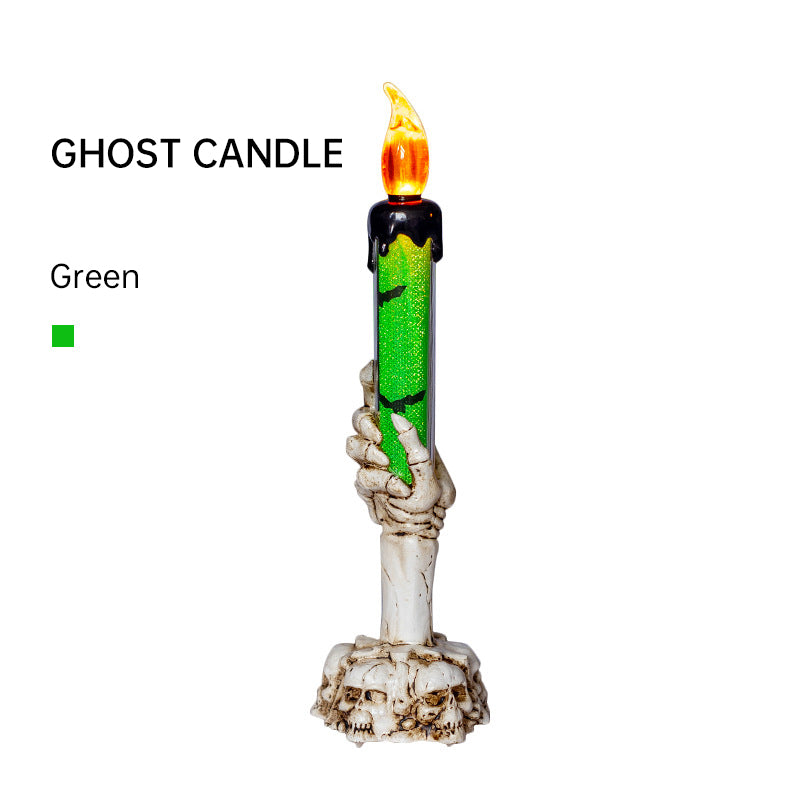 Bougie LED Crâne Larmes Halloween – Électronique Sans Fumée, Déco Maison Hantée Salle Secrète, 3 Coloris