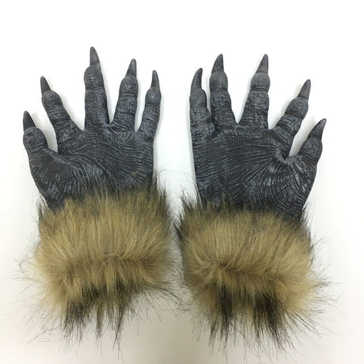 Masque Loup Halloween – Déguisement Horreur & Cosplay, Caoutchouc, Tête Seule, Pattes Seules ou Set Complet