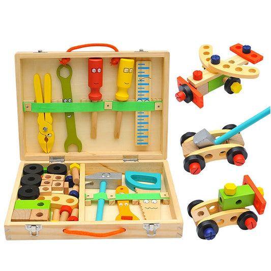 Kit Montessori Bois à Assembler – Camion ou Voiture, Écrous & Boulons DIY, Coordination Main-Œil, Bois Non Toxique, Cadeau Enfant