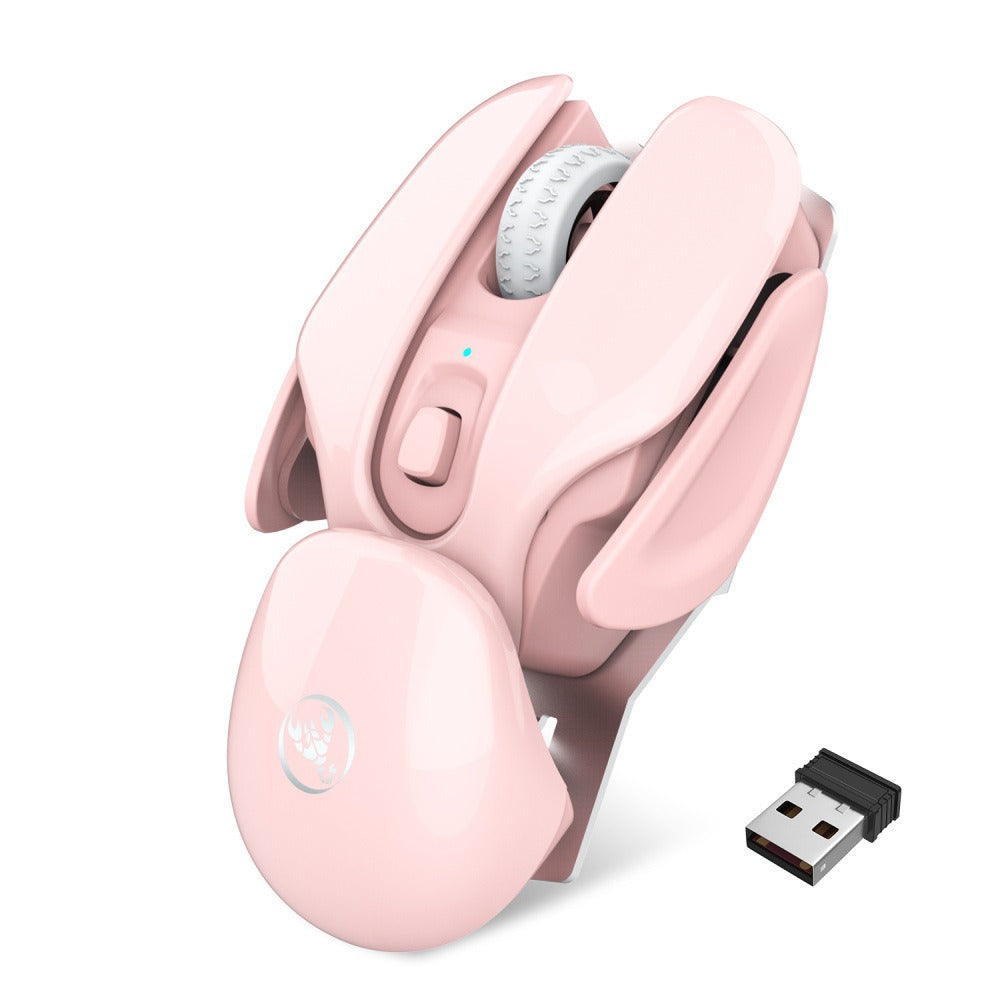 Souris Sans Fil USB Rechargeable 1600 DPI – Silencieuse, Ergonomique, Compatible PC Bureau & Laptop, Design Féminin
