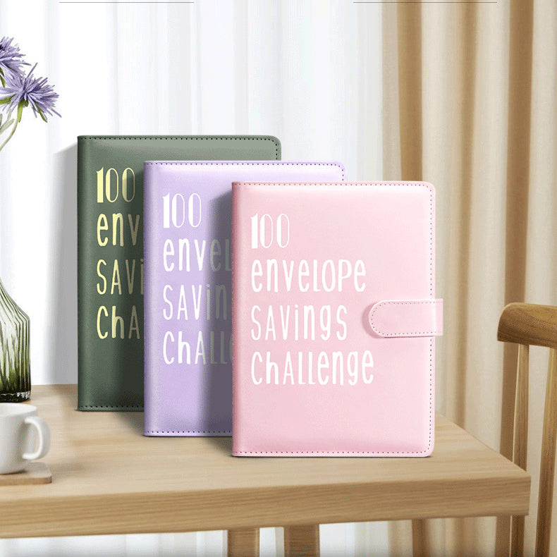 Carnet d’Épargne Défi 100 Jours – Cahier Budget & Objectifs | Rose, Vert, Bleu, Gris