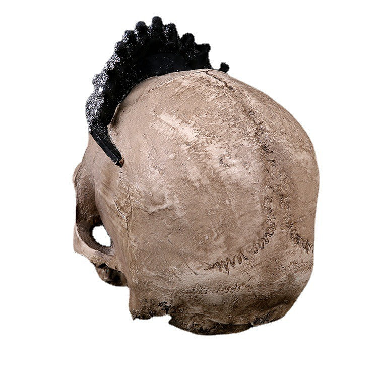 Crâne Couronne en Résine – Décoration Halloween & Gothique Chic, Modèle Princesse