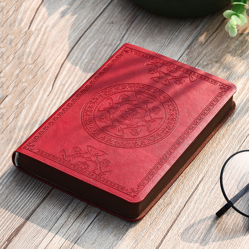 Carnet A6 Simili-Cuir – 140 Feuilles 80g, 280 Pages, 3 Coloris, Journal Intime, Cahier Bureau & Livre de Recettes