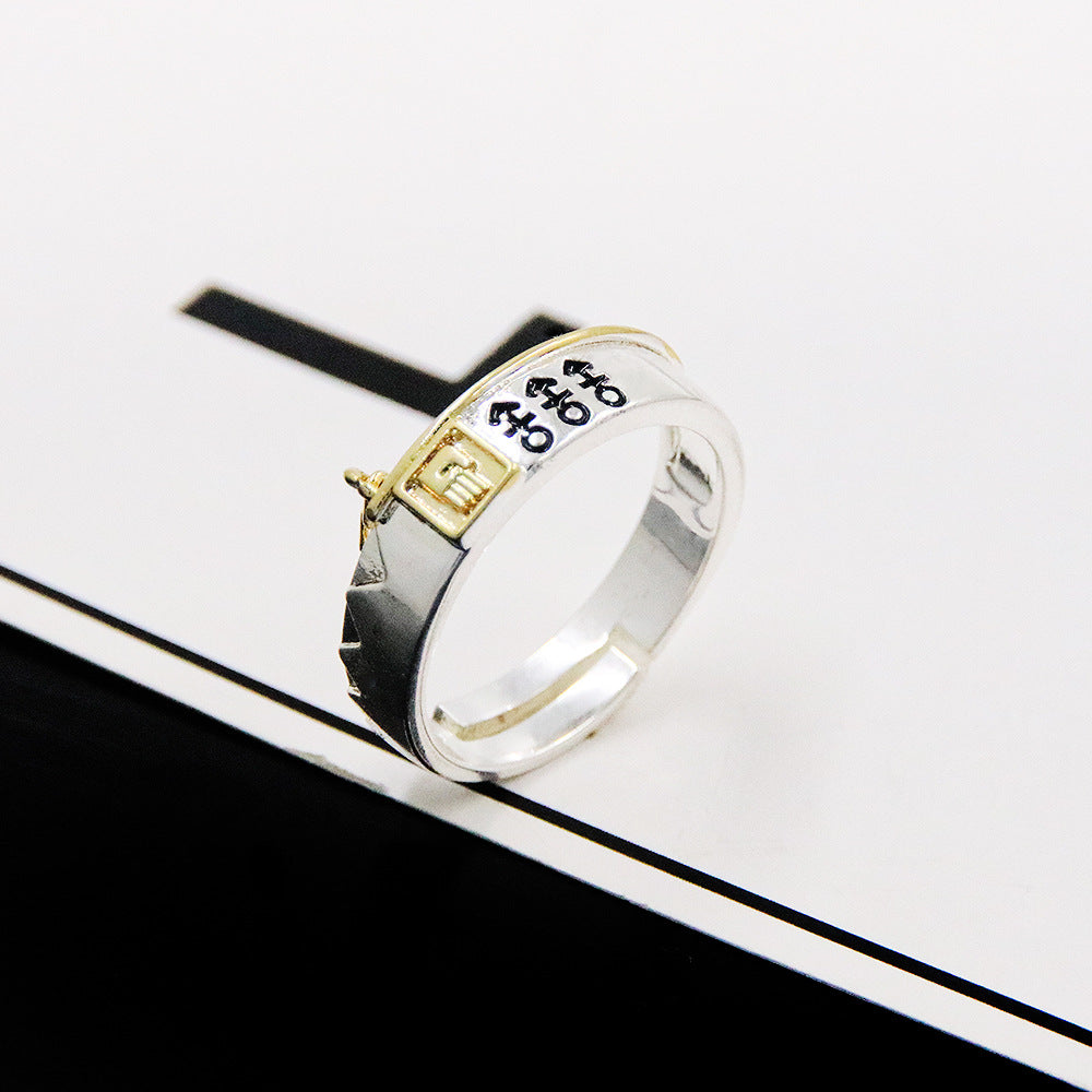 Bague Cuivre Plaqué Style Anime – Design Main Dorée, Taille Ajustable, Cosplay & Accessoire Manga, Cadeau Fan d’Anime