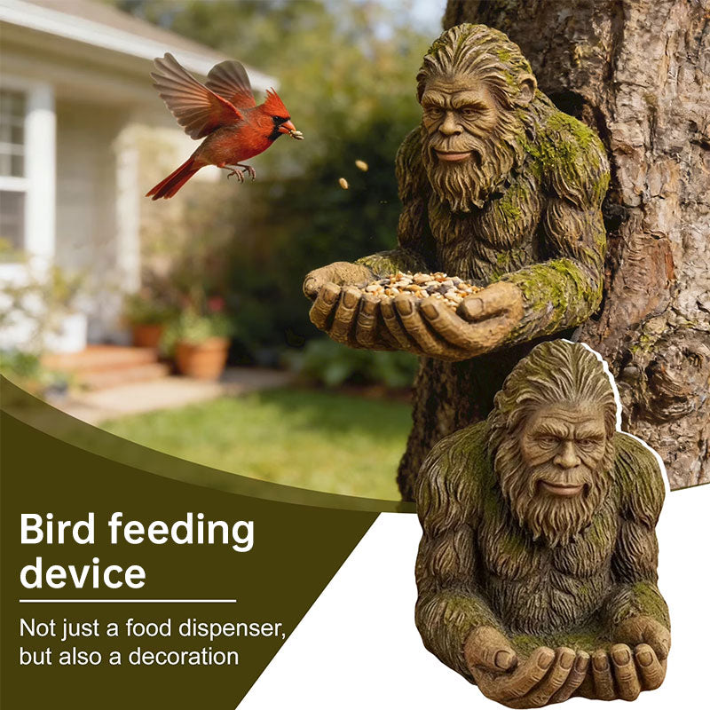 Mangeoire à Oiseaux Suspendue en Résine – Décoration Jardin Originale, 3 Designs Fantaisie