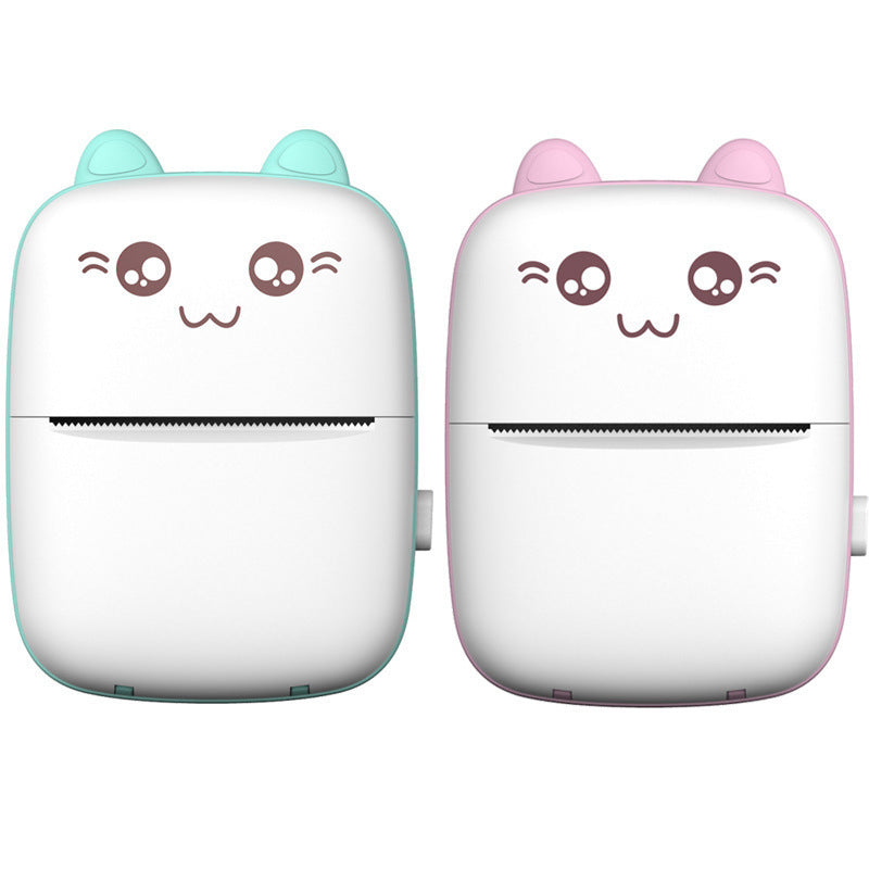 Mini Imprimante Thermique Portable Bluetooth Sans Encre – Photo & Étiquettes, 203 DPI, iOS & Android, Rose ou Bleu + Papier