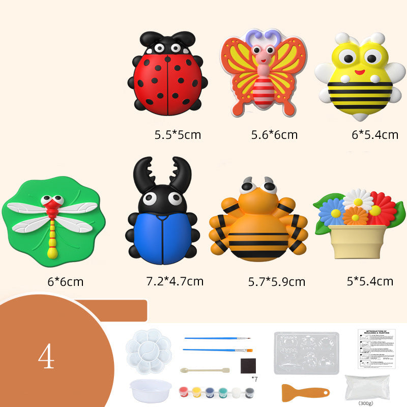 Kit Peinture Plâtre DIY Enfant – Figurines à Peindre, 3 Thèmes au Choix (Dinosaure, Océan, Oiseaux), 7-14 Ans