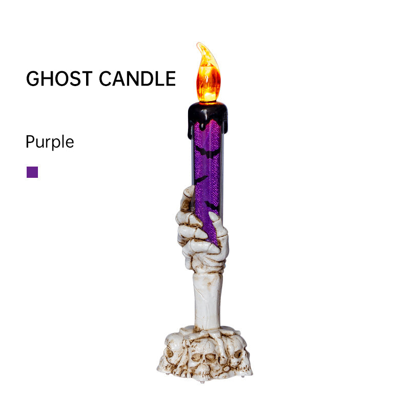 Bougie LED Crâne Larmes Halloween – Électronique Sans Fumée, Déco Maison Hantée Salle Secrète, 3 Coloris