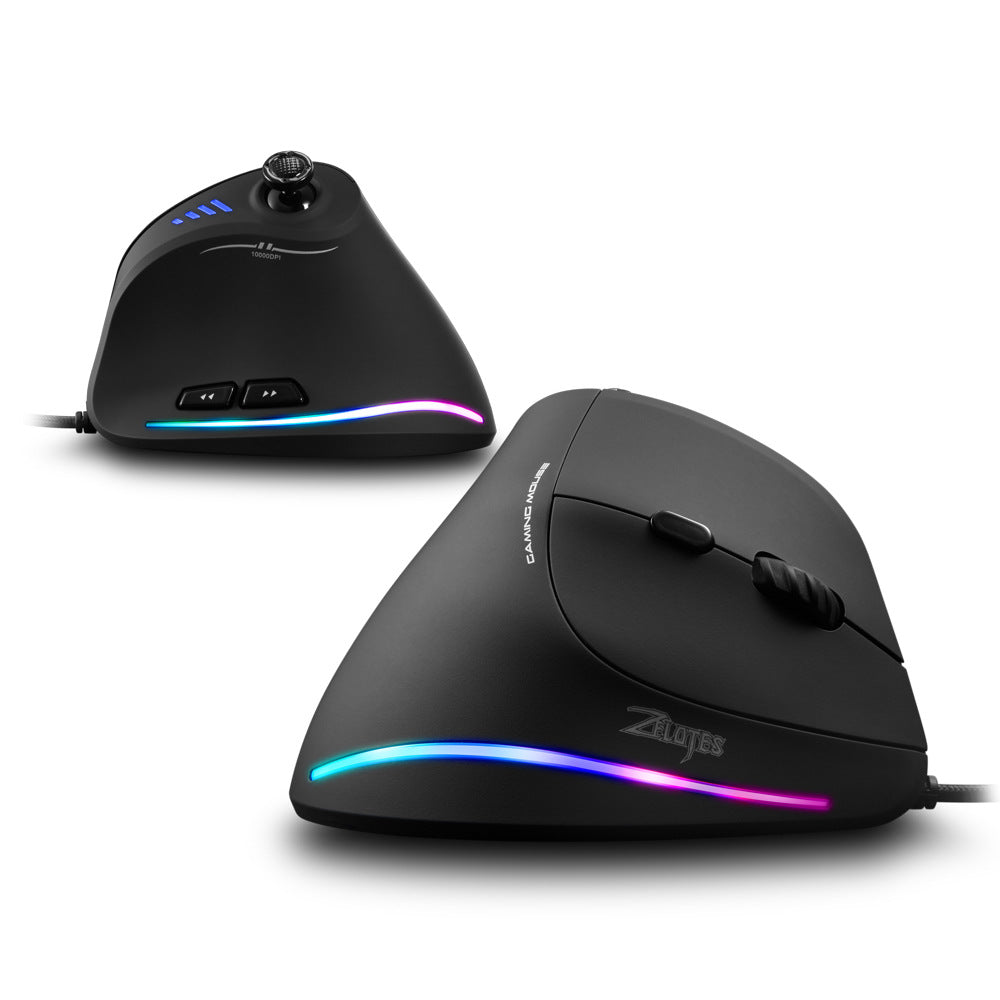 Souris Gaming Verticale Ergonomique Filaire C-18 RGB – 10 000 DPI