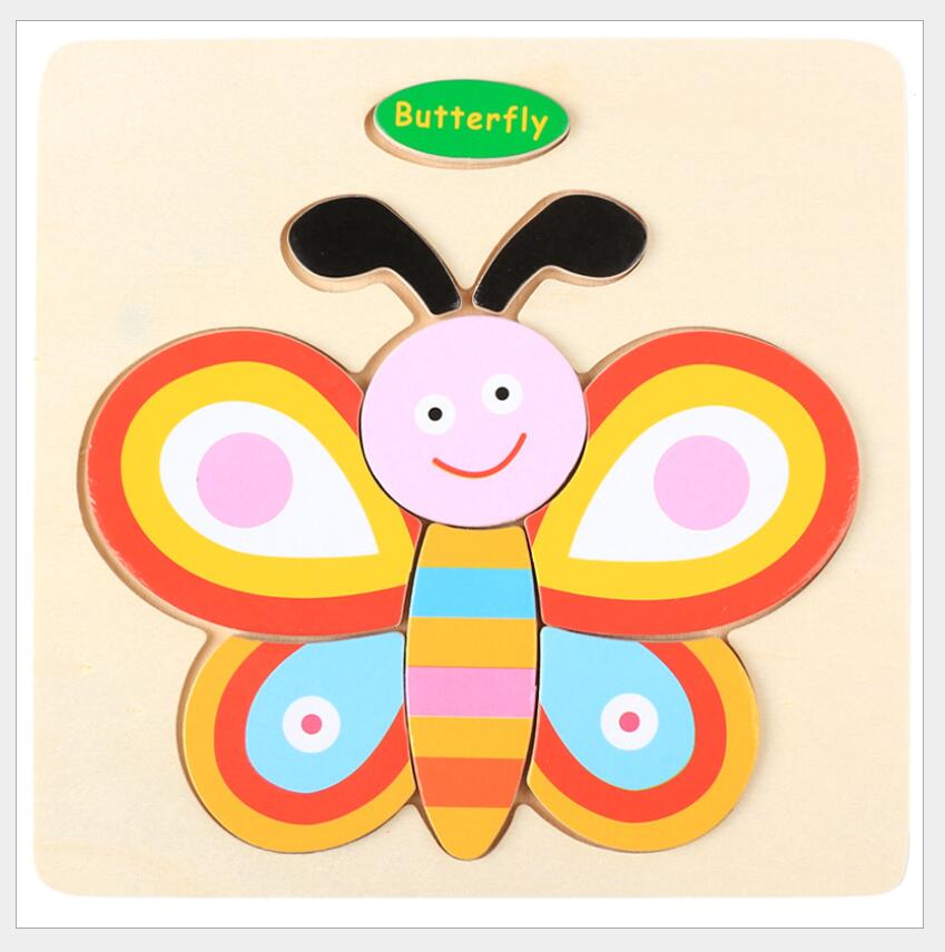 Puzzle 3D en Bois Enfant – Hélicoptère, Avion, Pompier, Tortue, Abeille, Libellule ou Papillon, Éveil Dès 3 Ans, Cadeau Enfant