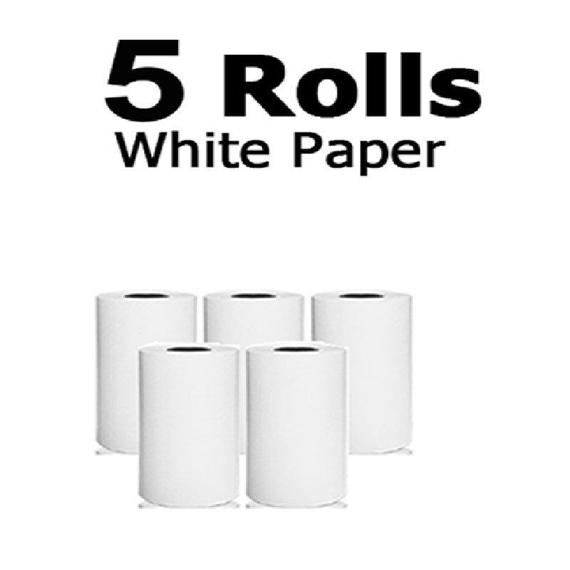 Mini Imprimante Thermique Portable Bluetooth Sans Encre – Photo & Étiquettes, 203 DPI, iOS & Android, Rose ou Bleu + Papier