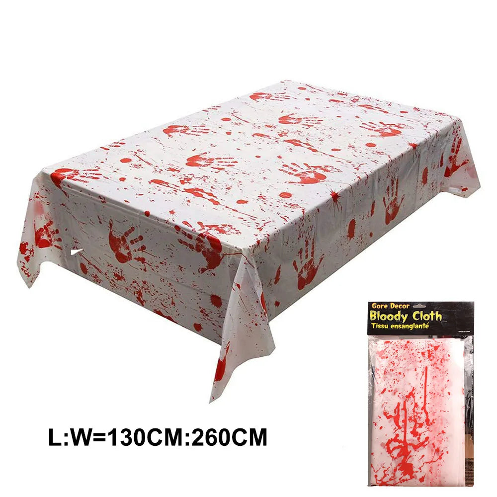 Nappe ou Tablier Halloween Tache de Sang – Décoration & Déguisement Horreur, PVC