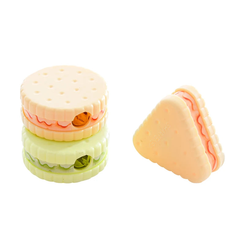Taille-Crayon Cookie – Lot de 4, Couleurs Aléatoires