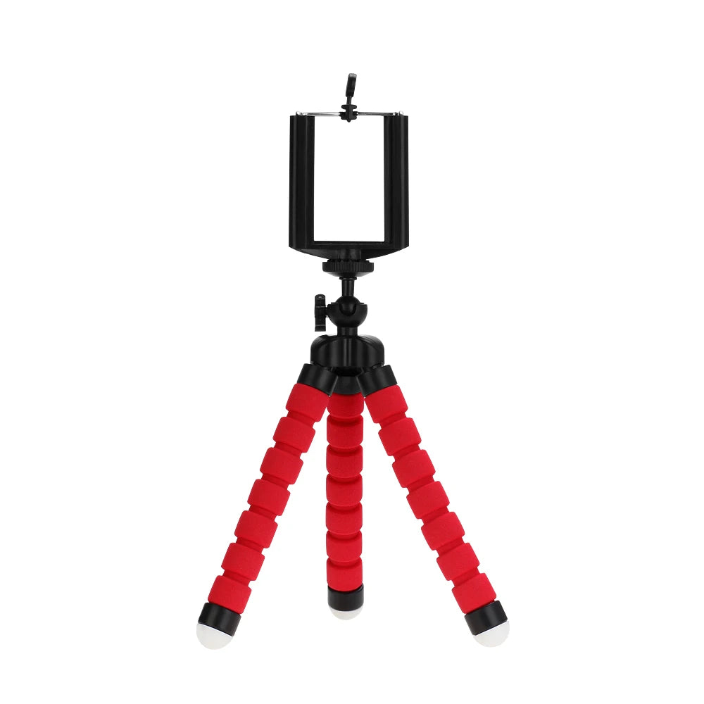 Mini Trépied Flexible Octopus pour Smartphone – Avec ou Sans Télécommande, Rouge, Bleu & Noir
