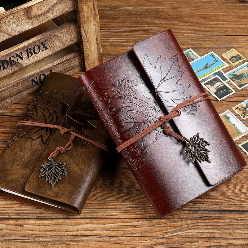 Carnet Voyageur en Cuir Vintage – A5, A6 ou A7 – Pages Blanches, Lignées ou Grille – Journal & Sketchbook