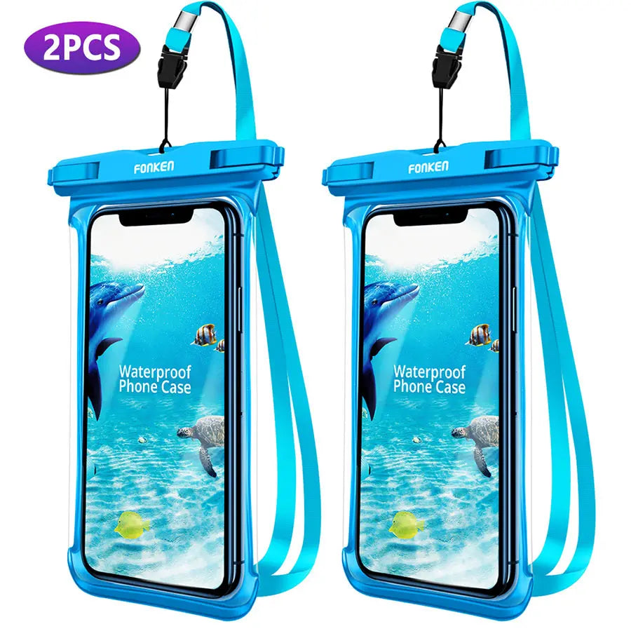 Pochette Étanche Universelle FONKEN – Sac Sec Transparent Natation Plage Camping