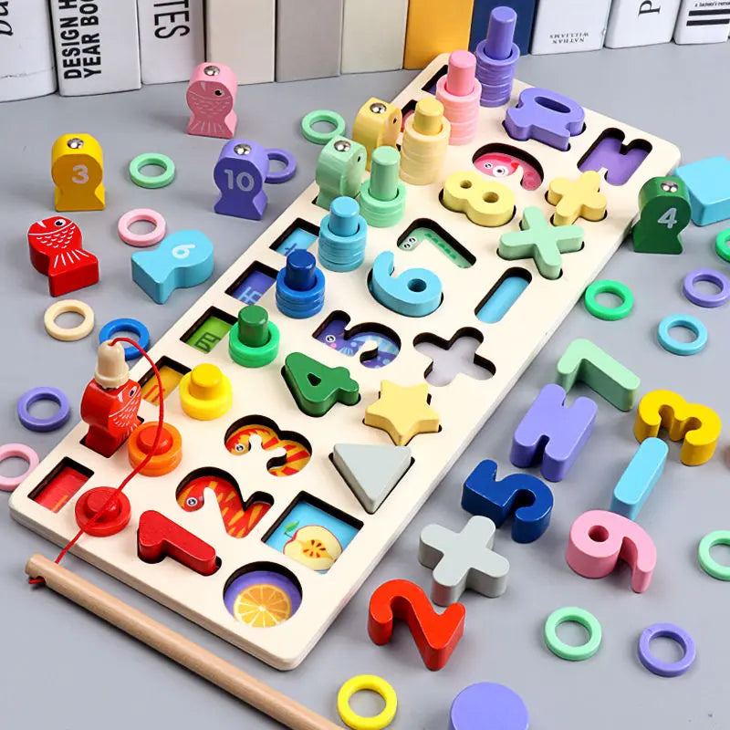 Jouets Montessori en Bois Enfant – Tri Formes & Couleurs, Apprentissage Précoce Éveil +3 Ans, 4 Modèles, Cadeau