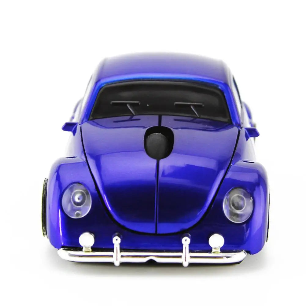 Souris Sans Fil Originale Forme Voiture – 2.4GHz, 4 Coloris Noir Rouge Bleu Jaune, Compatible PC Laptop, Cadeau Fun Gaming