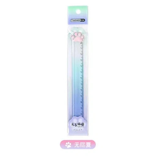 Règle Patte de Chat Kawaii – Plastique, Dessin & École, Accessoire Planner Mignon
