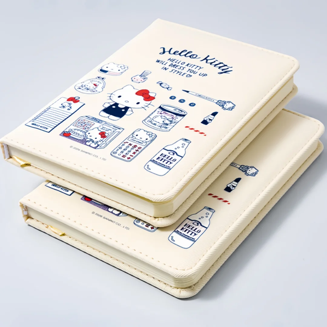 Carnet Kawaii Sanrio – Hello Kitty & Cinnamoroll, Couverture PU, Carnet Étudiant & Planner
