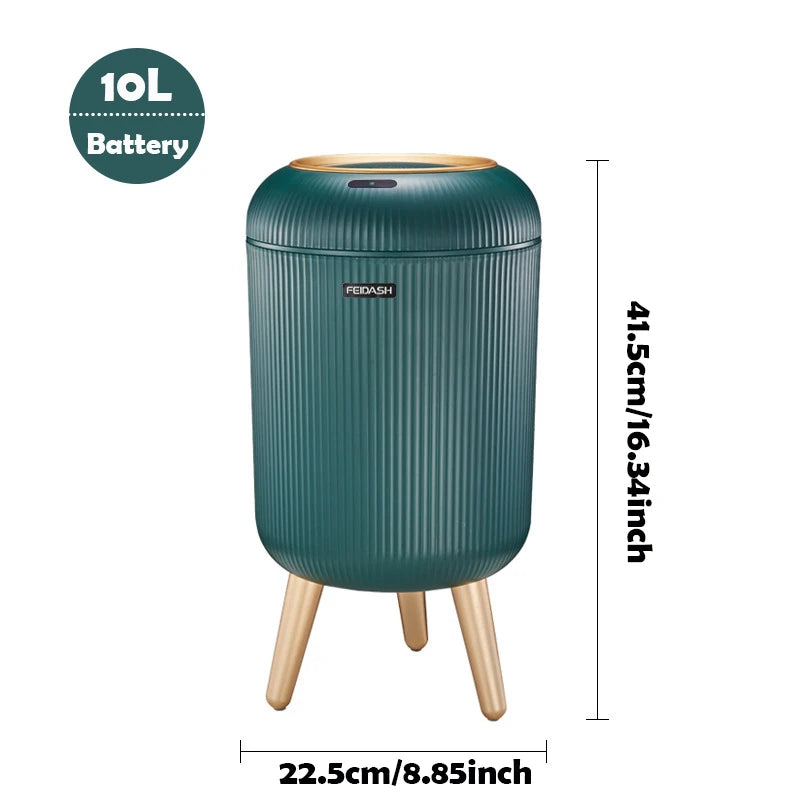 Poubelle Automatique 10L avec Capteur Infrarouge – Ouverture Sans Contact, Bureau & Maison, 5 Coloris