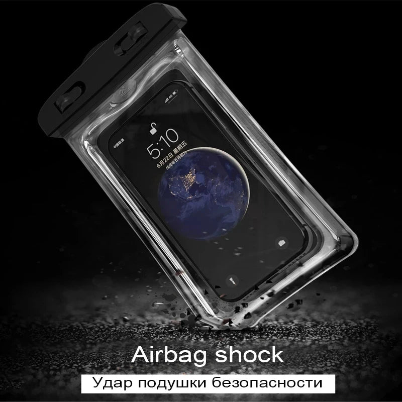 Pochette Étanche Flottante Téléphone IP68 – Airbag Anti-Noyade, Natation Plage Kayak
