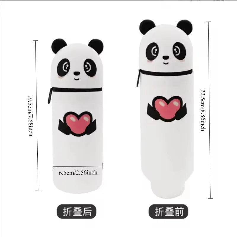 Trousse Télescopique en Silicone – Animaux Mignons, Grande Capacité, 15 Designs