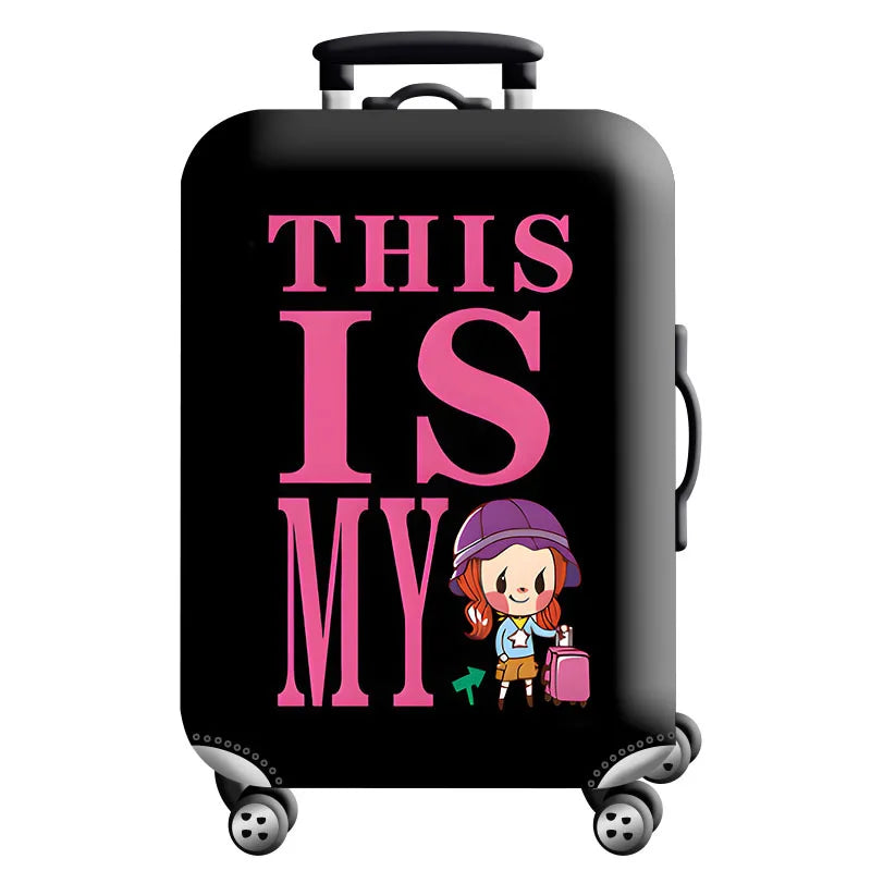 Housse de Protection Valise – Tissu Élastique Lavable, Anti-Rayures, 29 Motifs, Tailles S à XL