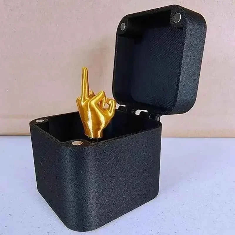 Boîte Surprise Pop-Up Doigt d'Honneur – Gadget Humour, Cadeau Rigolo, 1 ou 2 Pièces