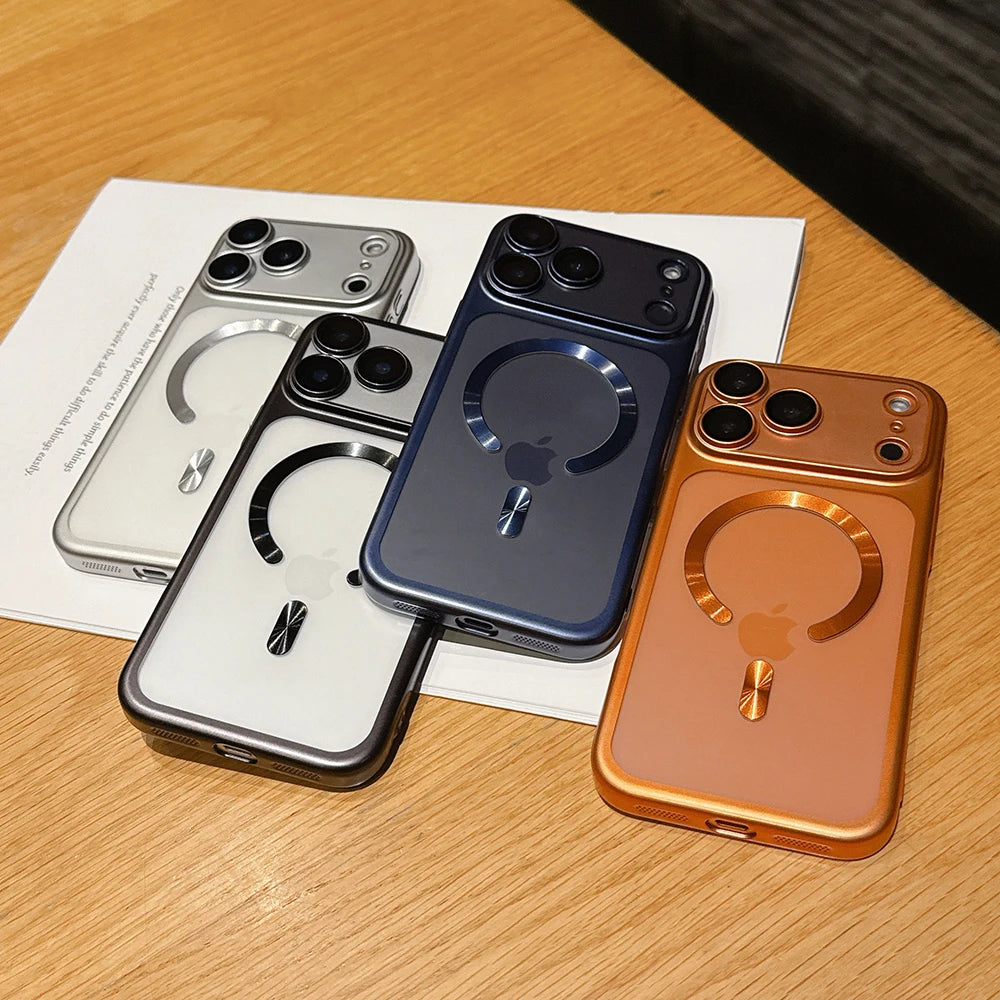 Coque iPhone 17 Luxe Mate Translucide Magnétique – Compatible MagSafe, iPhone 17 / Pro / Pro Max / Air
