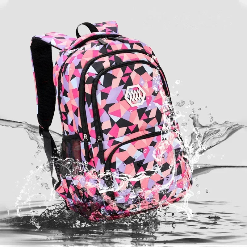 Cartable Scolaire Grande Capacité – Nylon, Taille S & L, 5 Coloris, Ado Fille & Garçon