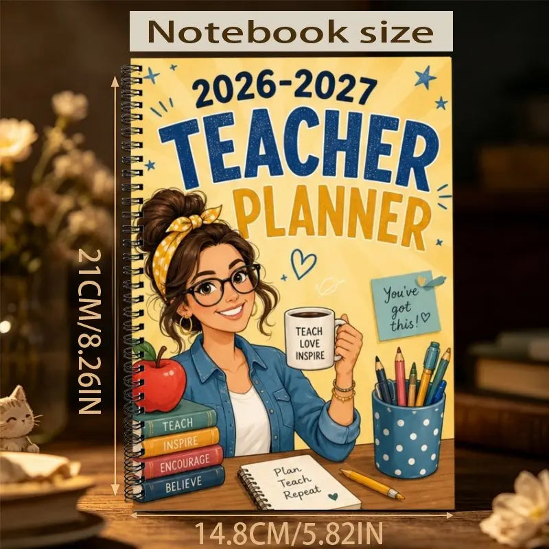 Planificateur Enseignant A5 2026-2027 – Cahier de Leçons & Carnet de Notes