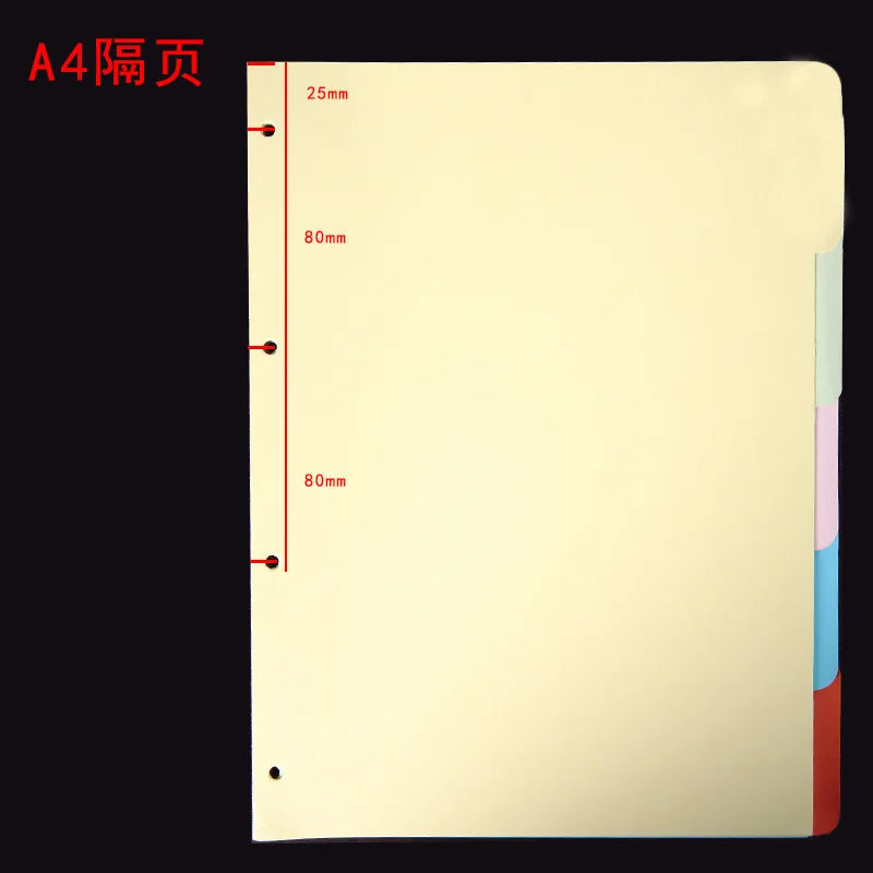 Intercalaires pour Feuilles Mobiles – Formats A4, A5, A6, A7, B5, M5 – Classeur & Agenda