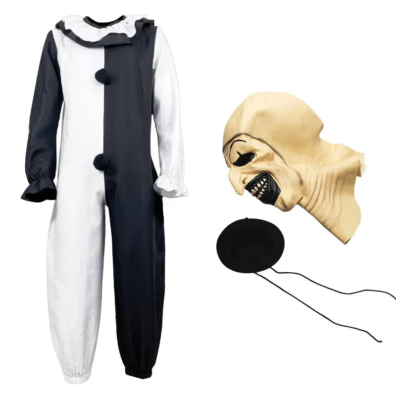 Costume Art the Clown – Déguisement Terrifier Halloween Adulte, Combinaison + Masque