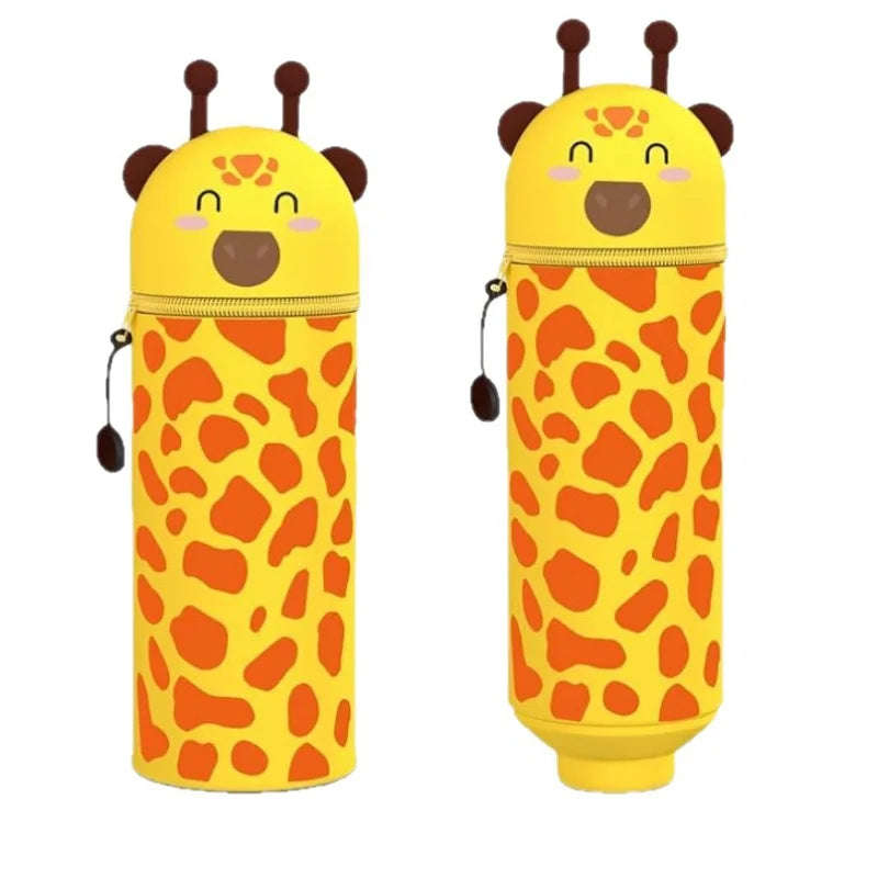 Trousse Télescopique en Silicone – Animaux Mignons, Grande Capacité, 15 Designs