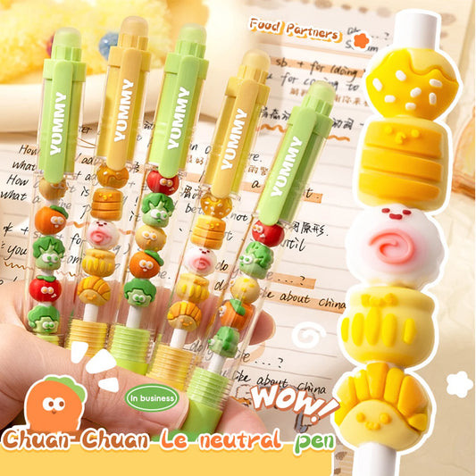 Set de 2 Stylos Gel Kawaii 0,5mm – Encre Noire, Séchage Rapide, Écriture Fluide, Journal & École