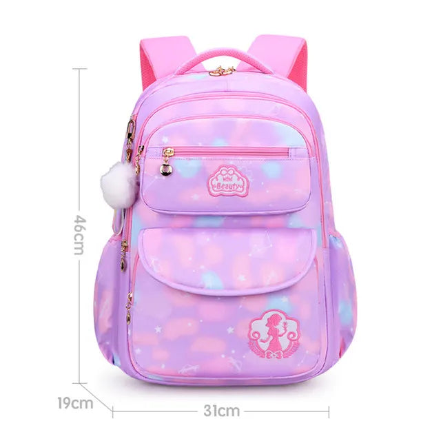 Sac à Dos Scolaire – Grande Capacité, Nylon Léger, Fille & Mixte