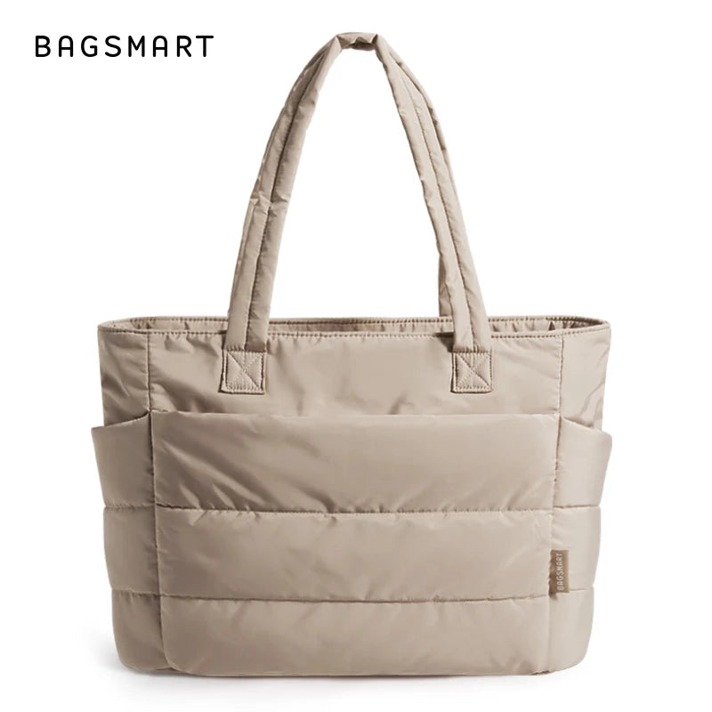 Sac Fourre-Tout BAGSMART Femme – Cabas Matelassé 20L, Travail Voyage École