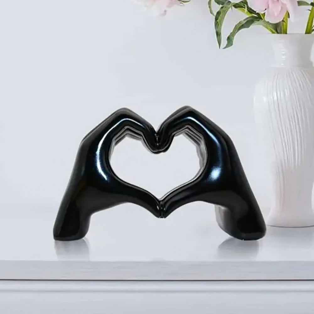 Sculpture Geste d’Amour en Résine – Déco Nordique Luxe, Bureau Maison Cadeau