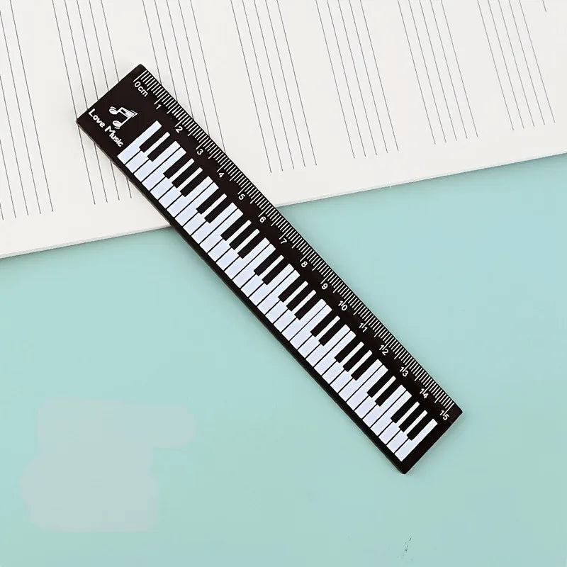 Règle Musicale Piano 15cm – Marque-Page & Outil de Mesure, Cadeau Musicien, École & Bureau