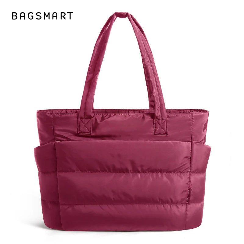 Sac Fourre-Tout BAGSMART Femme – Cabas Matelassé 20L, Travail Voyage École