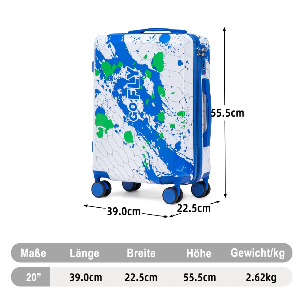 Valise à Roulettes LUVCHAIN – Serrure à Combinaison, ABS+PC, 20 ou 28 Pouces, 4 Coloris