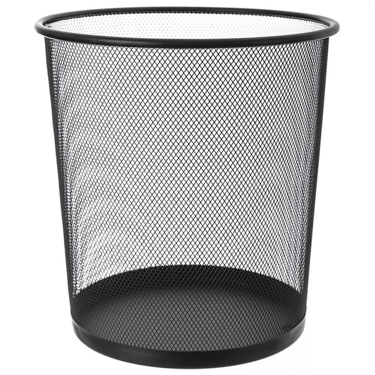 Corbeille à Papier en Métal Maille – Bureau Design Noir 26x28 cm