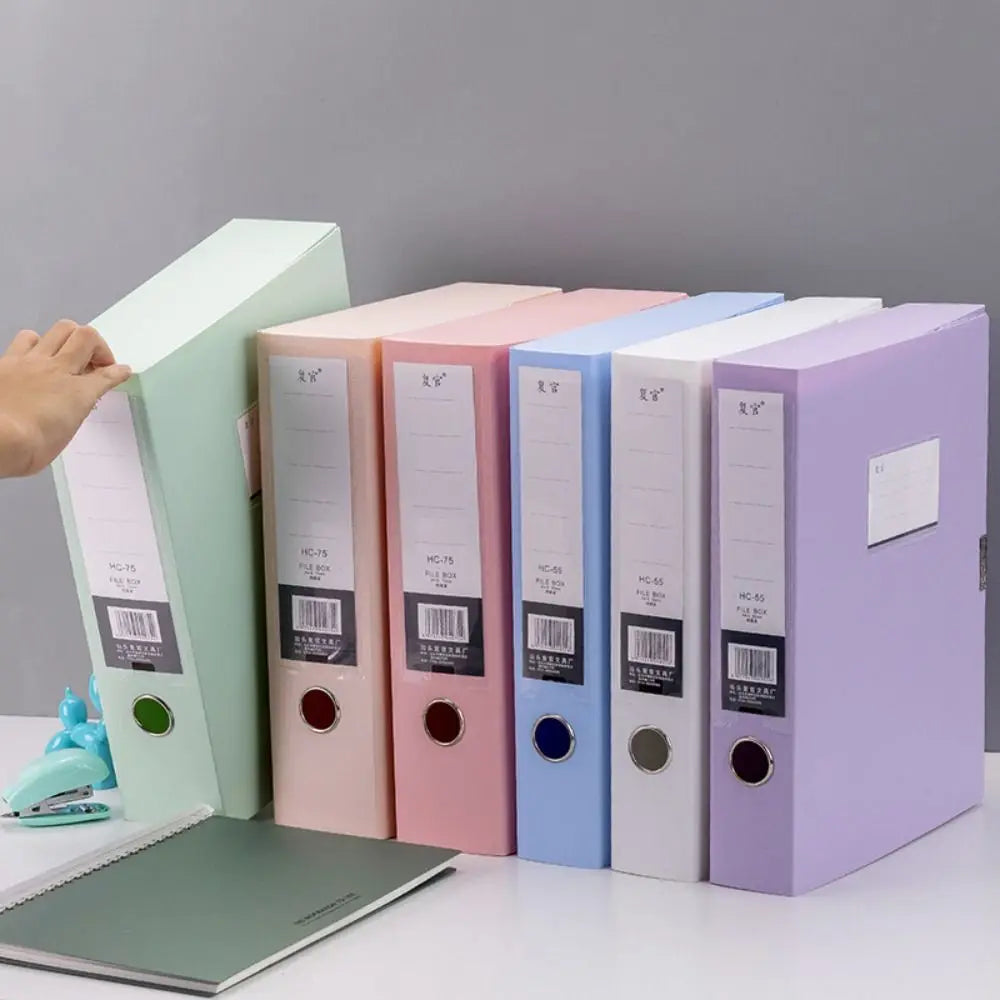 Boîte de Rangement Documents A4 – Grande Capacité, Bureau & École, 8 Coloris