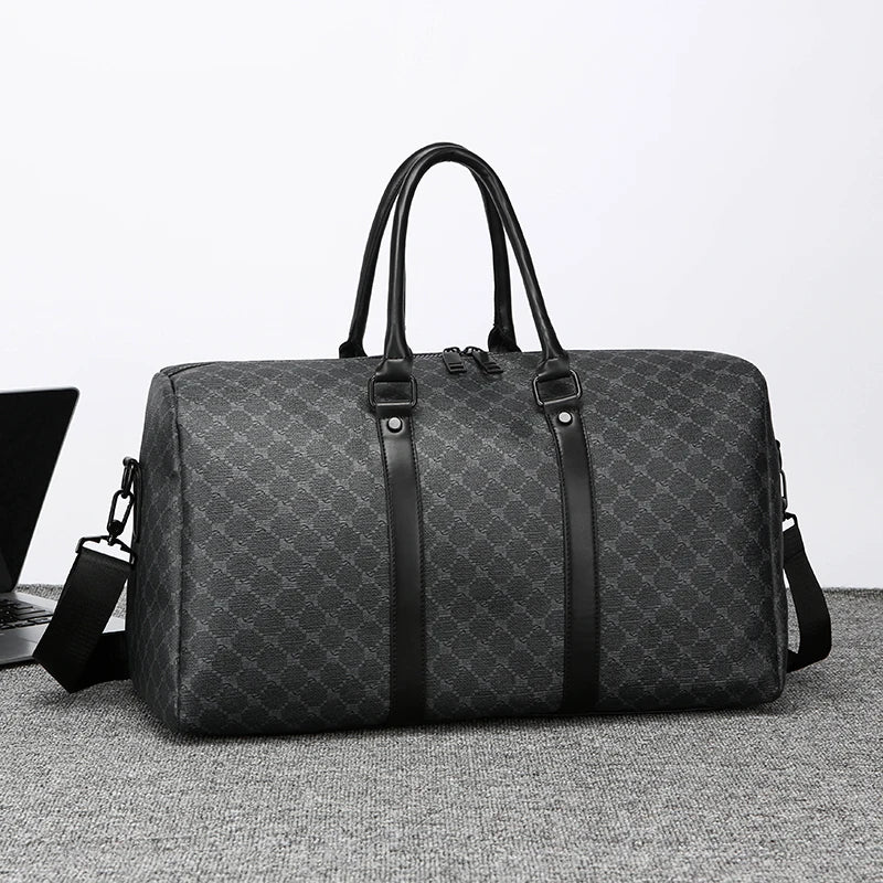 Sac de Voyage Homme Noir – Grande Capacité, Cuir PU, Business & Week-end