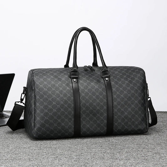Sac de Voyage Homme Noir – Grande Capacité, Cuir PU, Business & Week-end