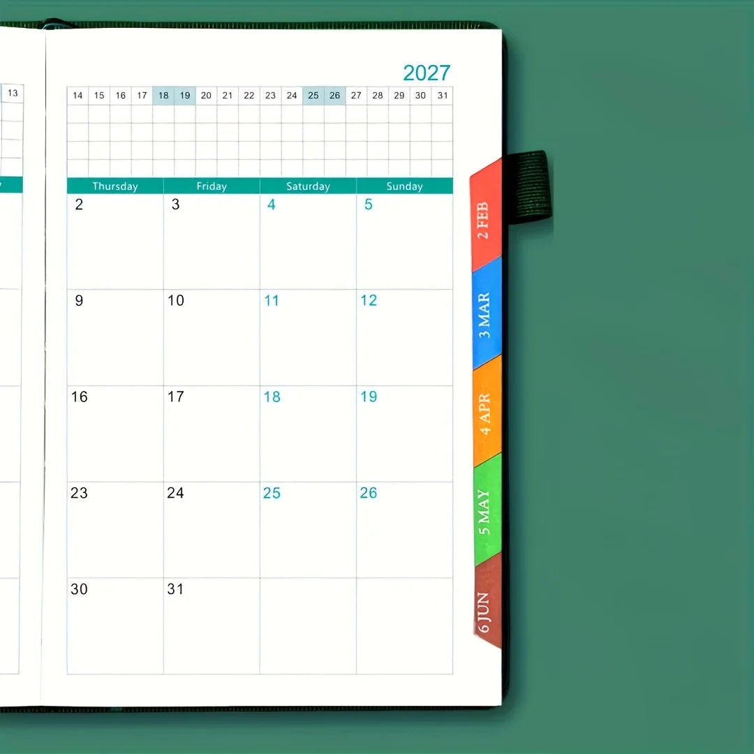 Journal d’Autodiscipline 365 Jours – Agenda Gestion du Temps – 2026 ou 2027 – 5 Coloris