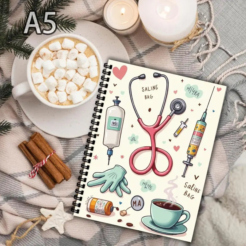 Carnet Spirale Infirmière & Assistante Médicale – Cadeau Kawaii pour Professionnels de Santé