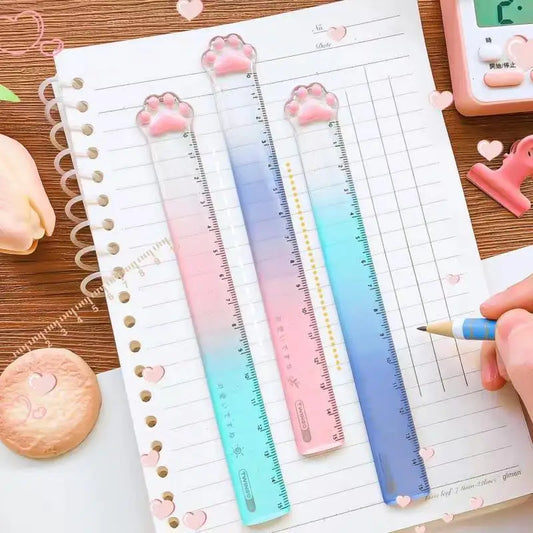 Règle Patte de Chat Kawaii – Plastique, Dessin & École, Accessoire Planner Mignon
